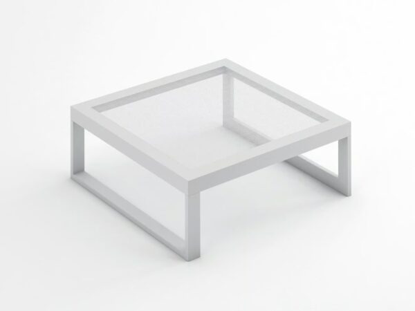 Quadratischer Couchtisch aus Thermolackiertem Aluminium | GANDIABLASCO | Blau - Image 3
