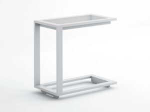 Rechteckiger Garten-Beistelltisch aus Thermolackiertem Aluminium | GANDIABLASCO | Blau
