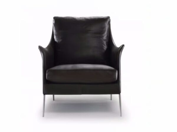 Sessel aus Leder mit Armlehnen | Flexform | Boss