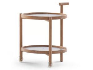 Garten-Servierwagen aus Edelstahl und Holz | RODA | Caddy