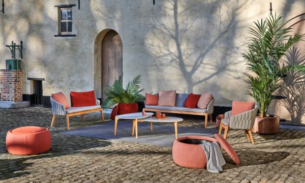 3-er Gartensofa aus Stoff und Teakholz | Royal Botania | Calypso - Image 2