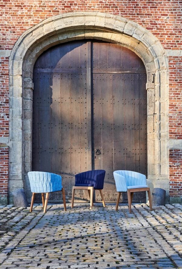 Lounge Gartensessel aus Stoff und Teakholz mit Armlehnen | Royal Botania | Calypso - Image 5