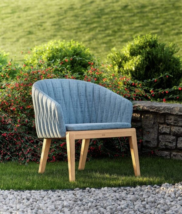 Lounge Gartensessel aus Stoff und Teakholz mit Armlehnen | Royal Botania | Calypso - Image 2