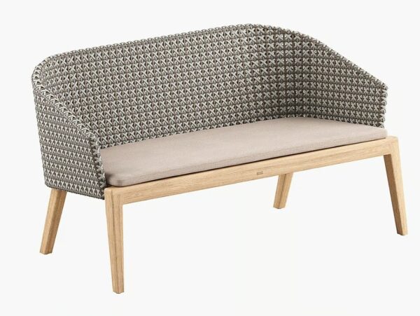 2-er Gartensofa aus synthetischer Faser und Teakholz | Royal Botania | Calypso