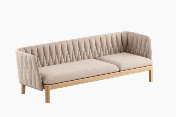 3-er Gartensofa aus Stoff und Teakholz mit abnehmbarem Bezug | Royal Botania | Calypso Lounge - Image 2