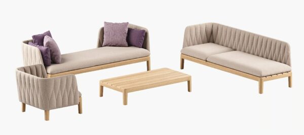 Verstellbarer Gartenliege aus Stoff und Teakholz | Royal Botania | Calypso Lounge - Image 10