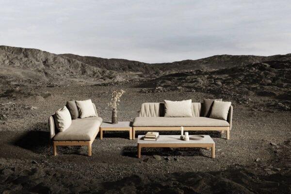Verstellbarer Gartenliege aus Stoff und Teakholz | Royal Botania | Calypso Lounge - Image 2
