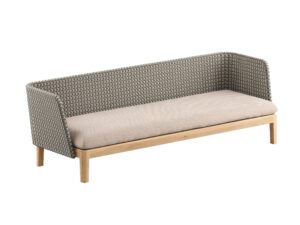 3-Sitzer gepolstertes Gartensofa aus Teakholz mit abnehmbarem Bezug | Royal Botania | Calypso Lounge
