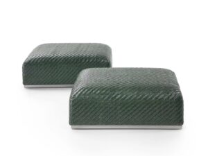 Sitzpuff aus gegerbtem Leder | Flexform