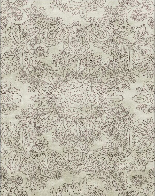 Blumen- Teppich aus Wolle | Living Divani - Image 2