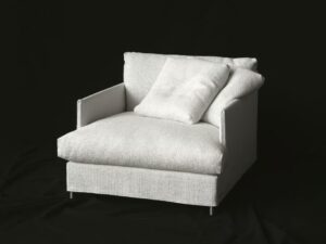 Sessel aus Stoff mit Armlehnen | Living Divani | Chemise