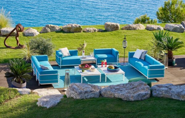 Eck- Gartensessel aus Stoff mit abnehmbarem Bezug | Cassina | LC - Image 5