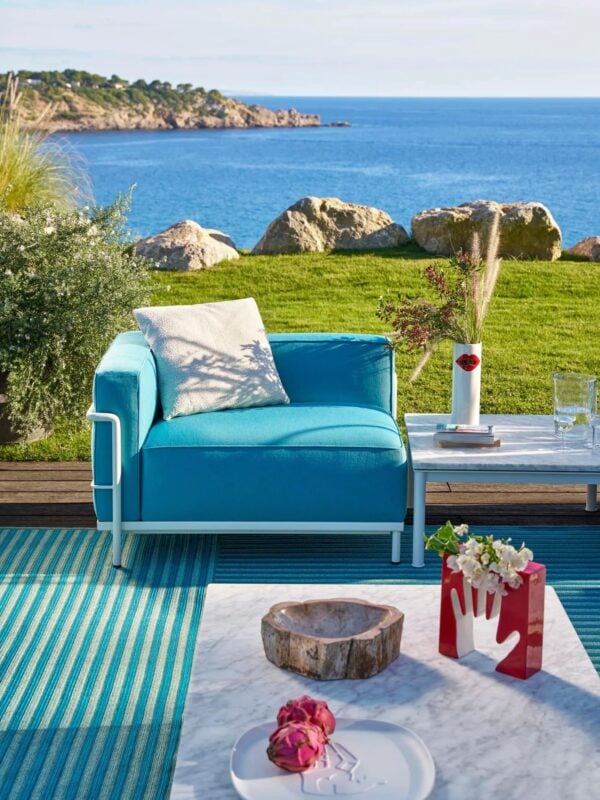 Eck- Gartensessel aus Stoff mit abnehmbarem Bezug | Cassina | LC - Image 3