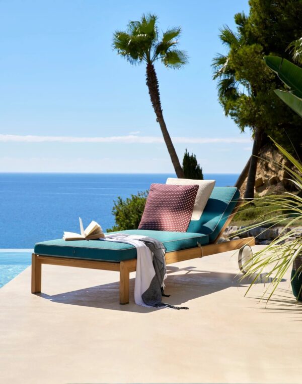 Verstellbarer Gartenliege aus Stoff mit Rollen | Cassina - Image 3