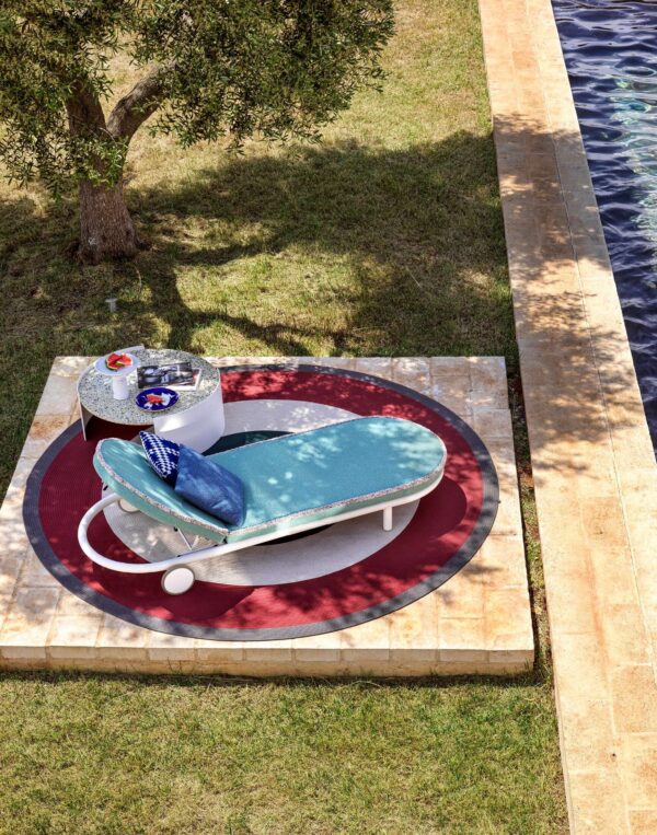 Gartenliege aus Stoff mit Rollen | Cassina | Trampoline - Image 11