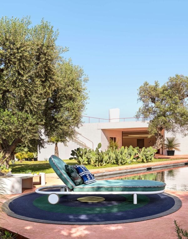 Gartenliege aus Stoff mit Rollen | Cassina | Trampoline - Image 5
