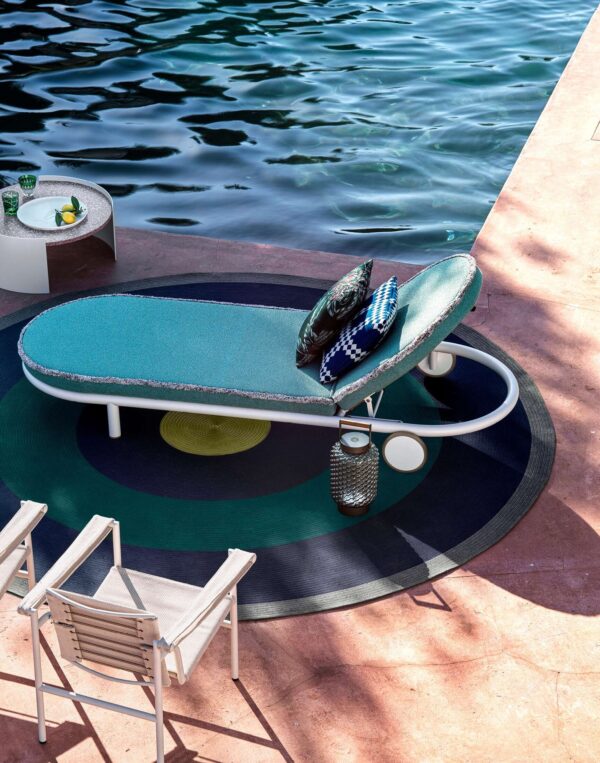 Gartenliege aus Stoff mit Rollen | Cassina | Trampoline - Image 10