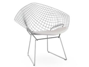 Loungesessel aus Stahl mit gepolsterter Sitzfläche | Knoll | Bertoia