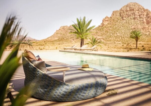 Rundes Loungebett aus synthetischer Faser mit Rollen | DEDON | DALA - Image 2