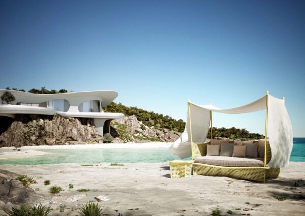 Rechteckiger Garten-Beistelltisch aus synthetischer Faser | DEDON | DAYDREAM - Image 3
