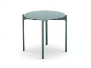 Runder Garten-Beistelltisch aus Aluminium und Glas | DEDON | IZON
