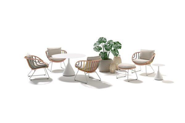 Mit Kufengestell Lounge Gartensessel aus Stoff | DEDON | KIDA - Image 4