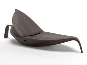 Verstellbarer Gartenliege aus synthetischer Faser | DEDON | LEAF