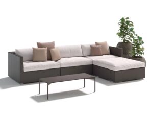 Modulares Gartensofa aus synthetischer Faser | DEDON | LOUNGE