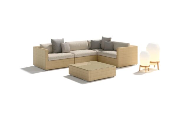 Quadratischer Garten-Kaffeetisch aus synthetischer Faser | DEDON | LOUNGE - Image 2