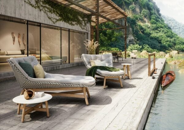 Runder Garten-Beistelltisch aus Teakholz | DEDON | MBRACE - Image 7