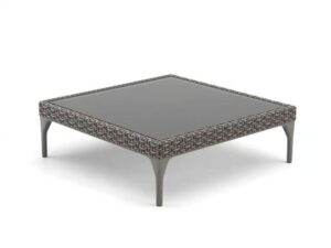 Quadratischer niedriger Garten-Beistelltisch aus Glas | DEDON | MU