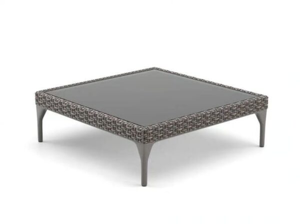 Quadratischer niedriger Garten-Beistelltisch aus Glas | DEDON | MU