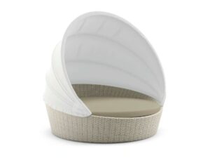 Iglu-förmiges Gartensofa aus Stoff mit Rollen | DEDON