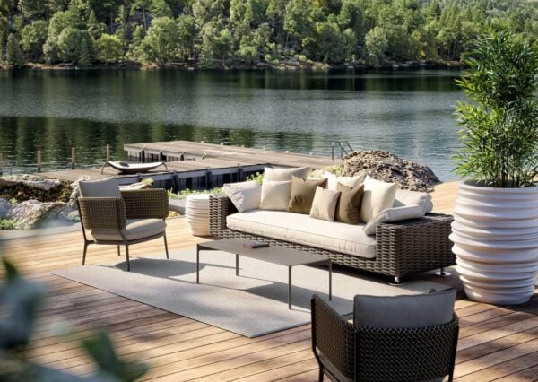 3-Sitzer Gartensofa aus Stoff | DEDON | PAROS - Image 3