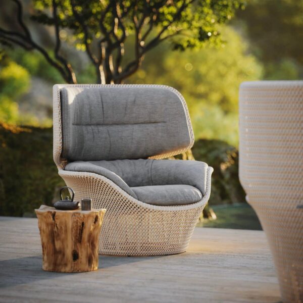 Gartensessel aus synthetischer Faser mit hoher Rückenlehne | DEDON | SEASHELL - Image 4