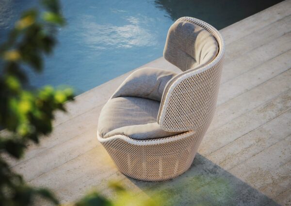 Gartensessel aus synthetischer Faser mit hoher Rückenlehne | DEDON | SEASHELL - Image 2