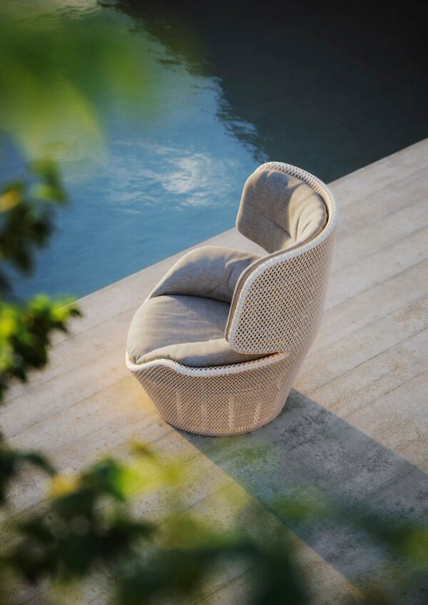 Gartensessel aus synthetischer Faser mit hoher Rückenlehne | DEDON | SEASHELL - Image 5