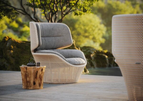 Gartensessel aus synthetischer Faser mit hoher Rückenlehne | DEDON | SEASHELL - Image 3