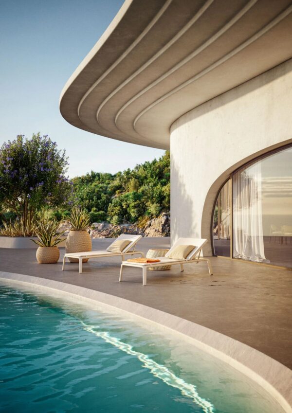 Verstellbarer Gartenliege aus synthetischer Faser | DEDON | SEASHELL - Image 2