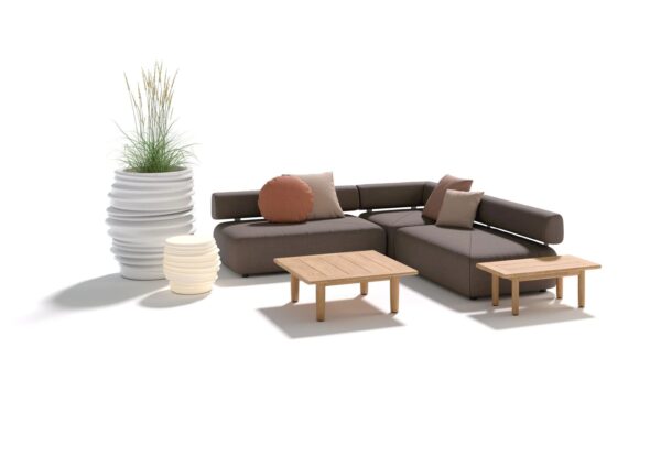Rechteckiger niedriger Garten-Beistelltisch aus Teakholz | DEDON | TIBBO - Image 5