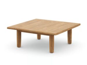 Quadratischer niedriger Garten-Beistelltisch aus Teakholz | DEDON | TIBBO