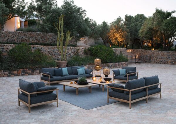 Lounge Gartensessel aus Teakholz mit Armlehnen | DEDON | TIBBO - Image 3