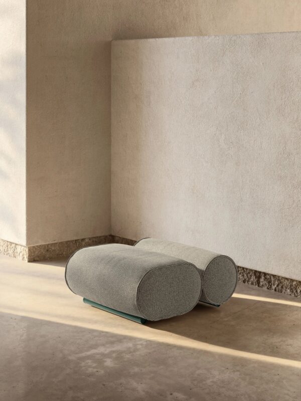 Sitzpuff aus Stoff mit abnehmbarem Bezug | Desalto | Roller - Image 4