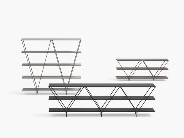 Modulares Bücherregal aus Stahl | Desalto | Zinco