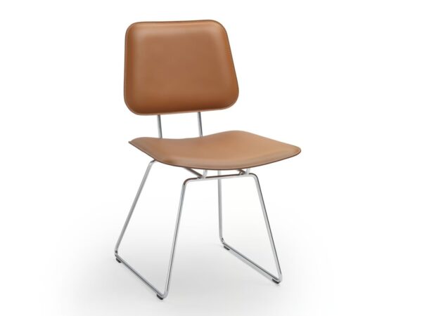 Mit Kufengestell Stuhl aus gegerbtem Leder | Flexform | Echoes S.H.