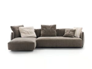 Sofa aus Stoff mit Récamiere | Flexform | Edmond