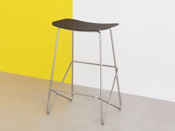 Hocker aus Stahl mit Fussstütze | Desalto - Image 4