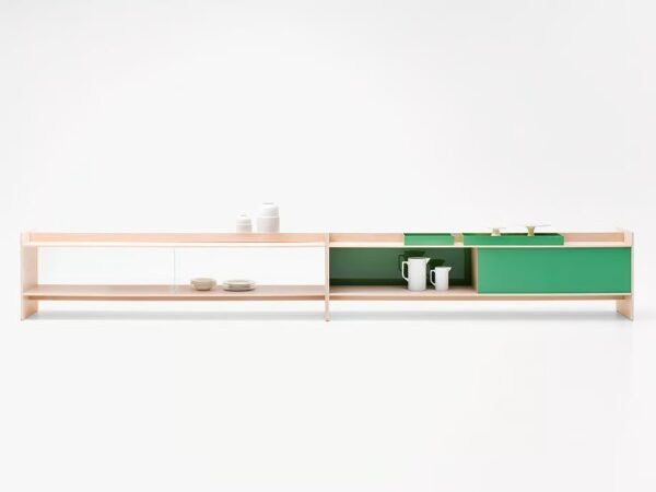 Sideboard aus Aluminium mit Schiebetüren | Paola Lenti - Image 2
