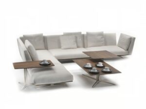 Sofa aus Stoff mit Récamiere | Flexform | Evergreen