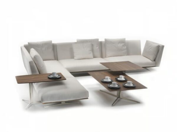 Sofa aus Stoff mit Récamiere | Flexform | Evergreen